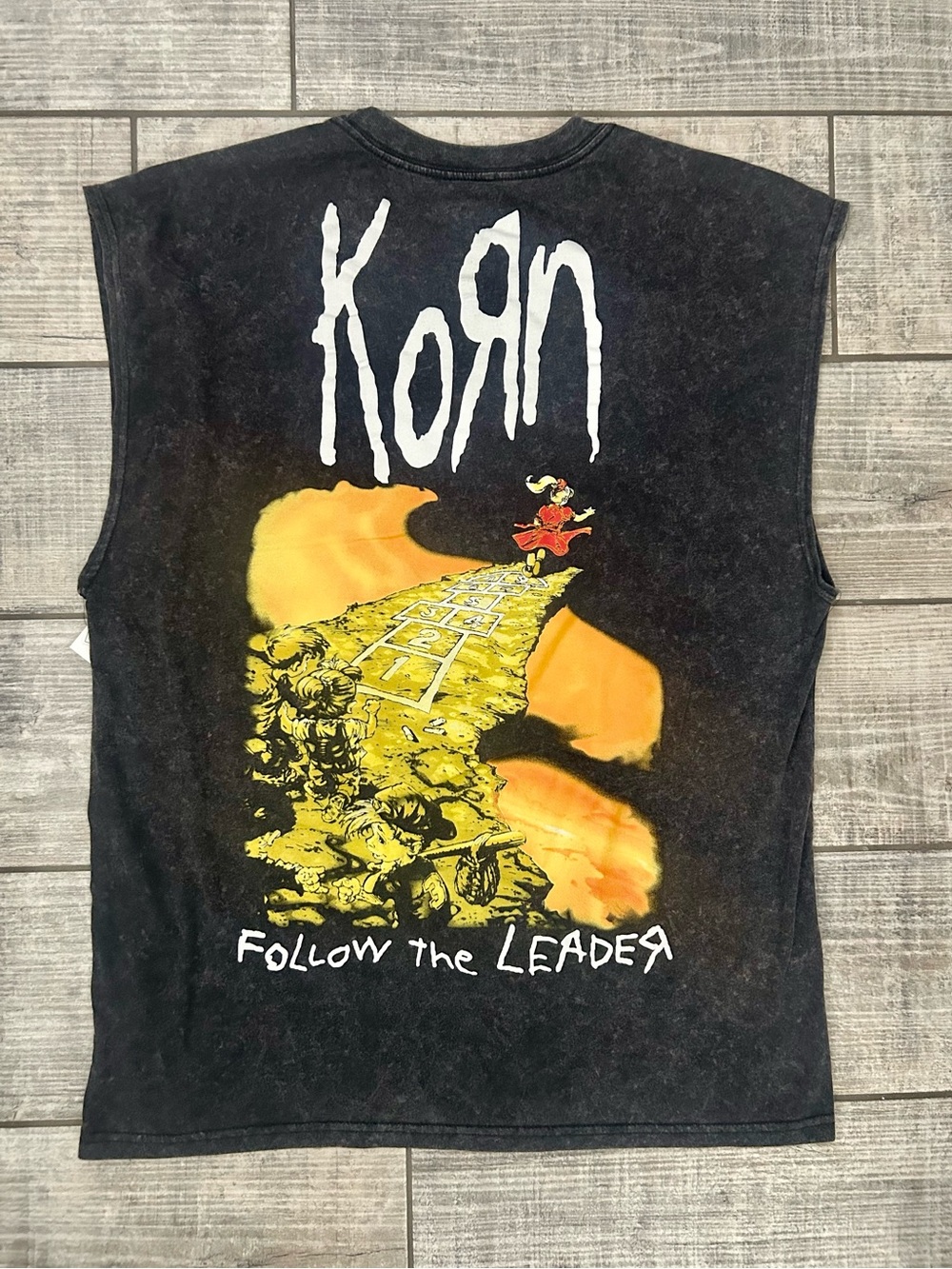 Korn "Follow the Leader"  Men’s Small Graphic Muscle Tee Tank New